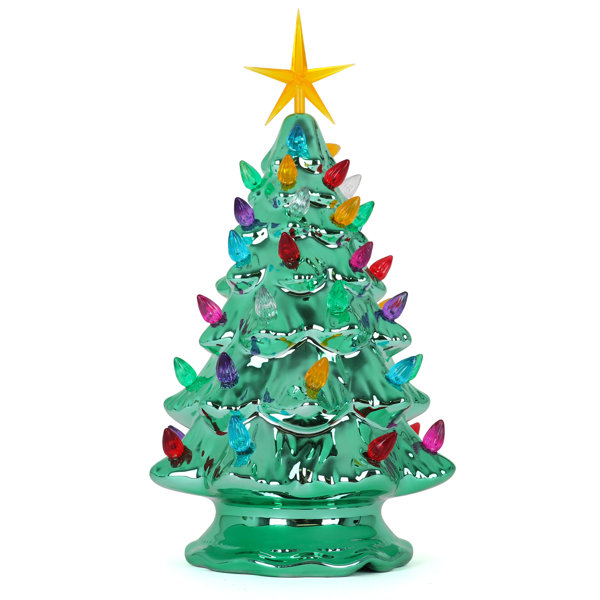 The Holiday Aisle® Ceramic Christmas Tree That Lights Ups Inspired